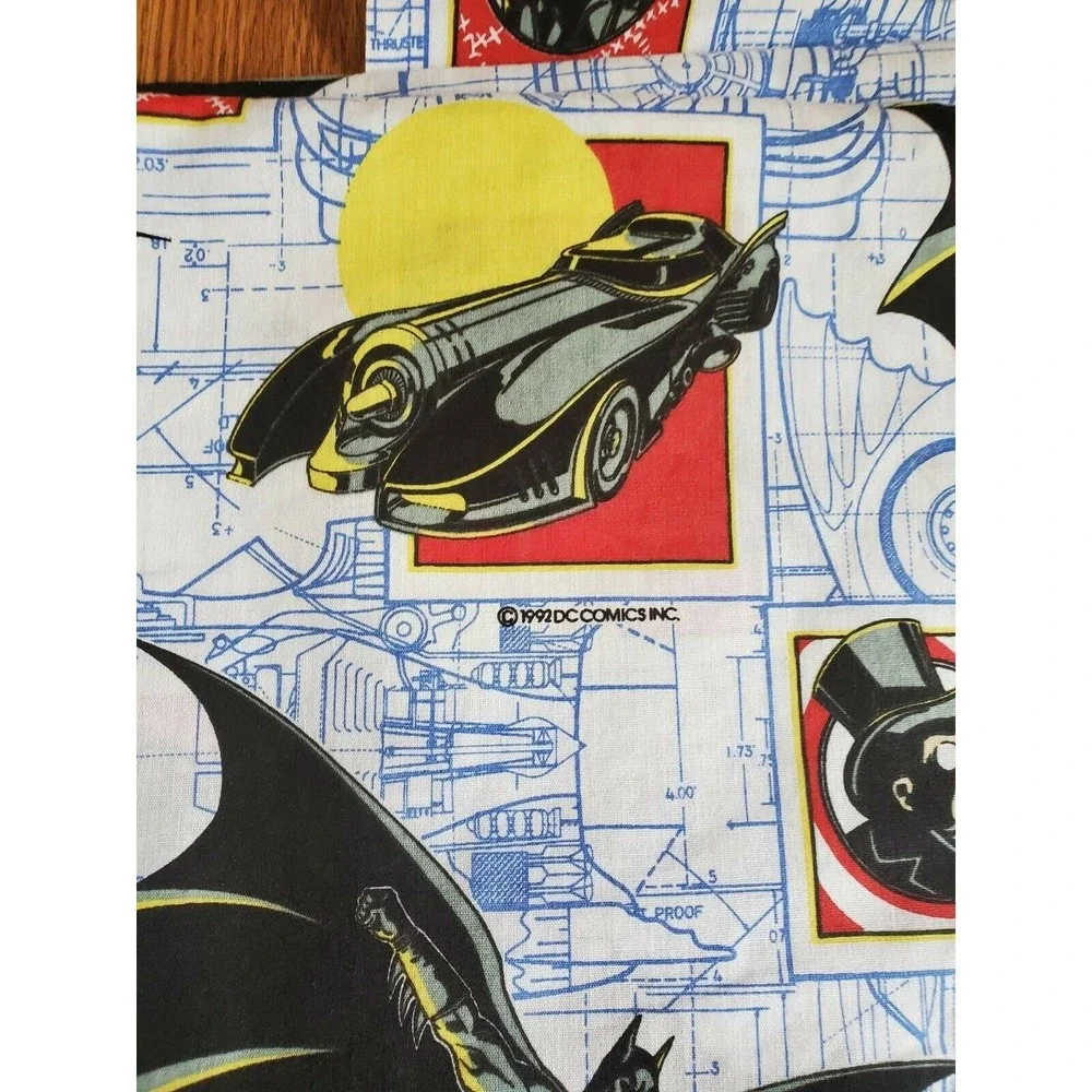 Batman Sheet Twin Flat and‎ mattress DC Comic Cat Woman Penguin Super Hero 1992